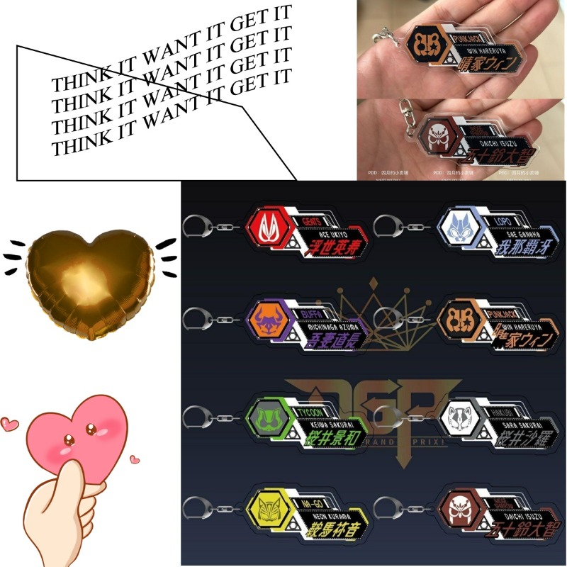 Anime Cosplay Kamen Rider - Llavero de acrílico con logo de