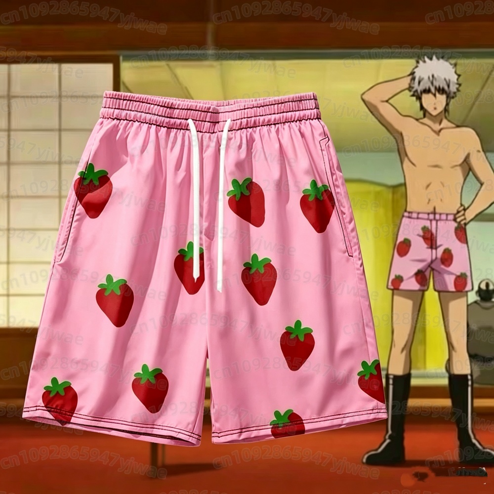 Anime Cosplay Of - Pantalones Cortos Rosados con Estampado de