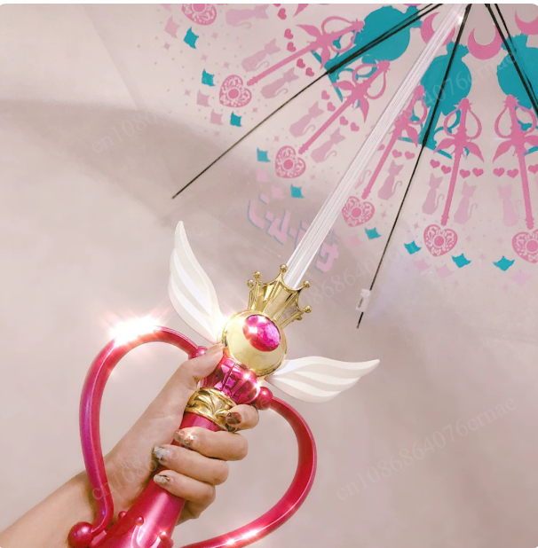 Sailor Moon Wand - Paraguas de Sailor Moon con Diseño