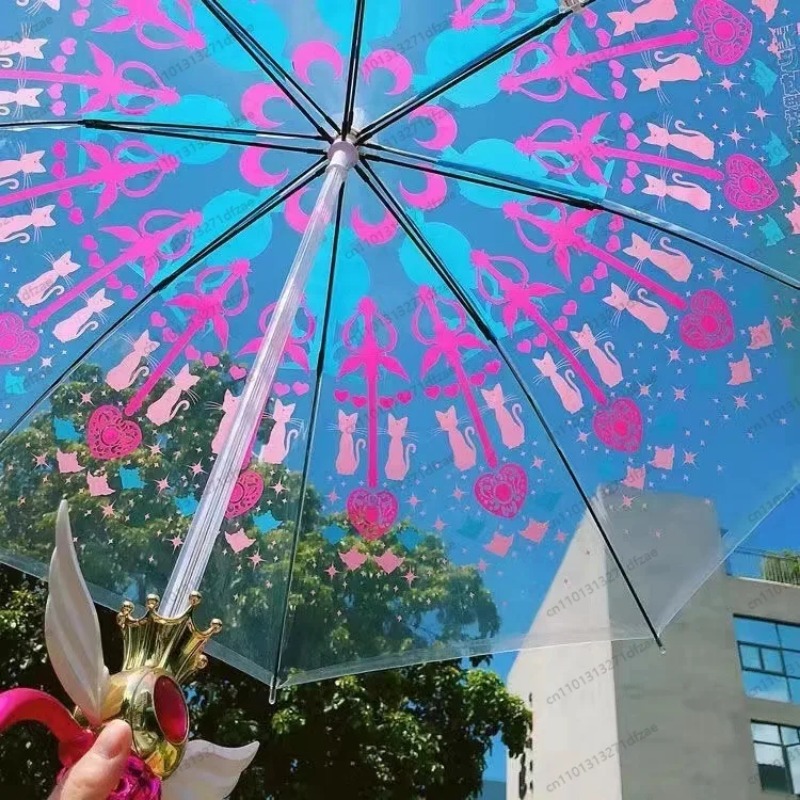 Lindo paraguas transparente de - Sailor Moon Wand reseña y precio