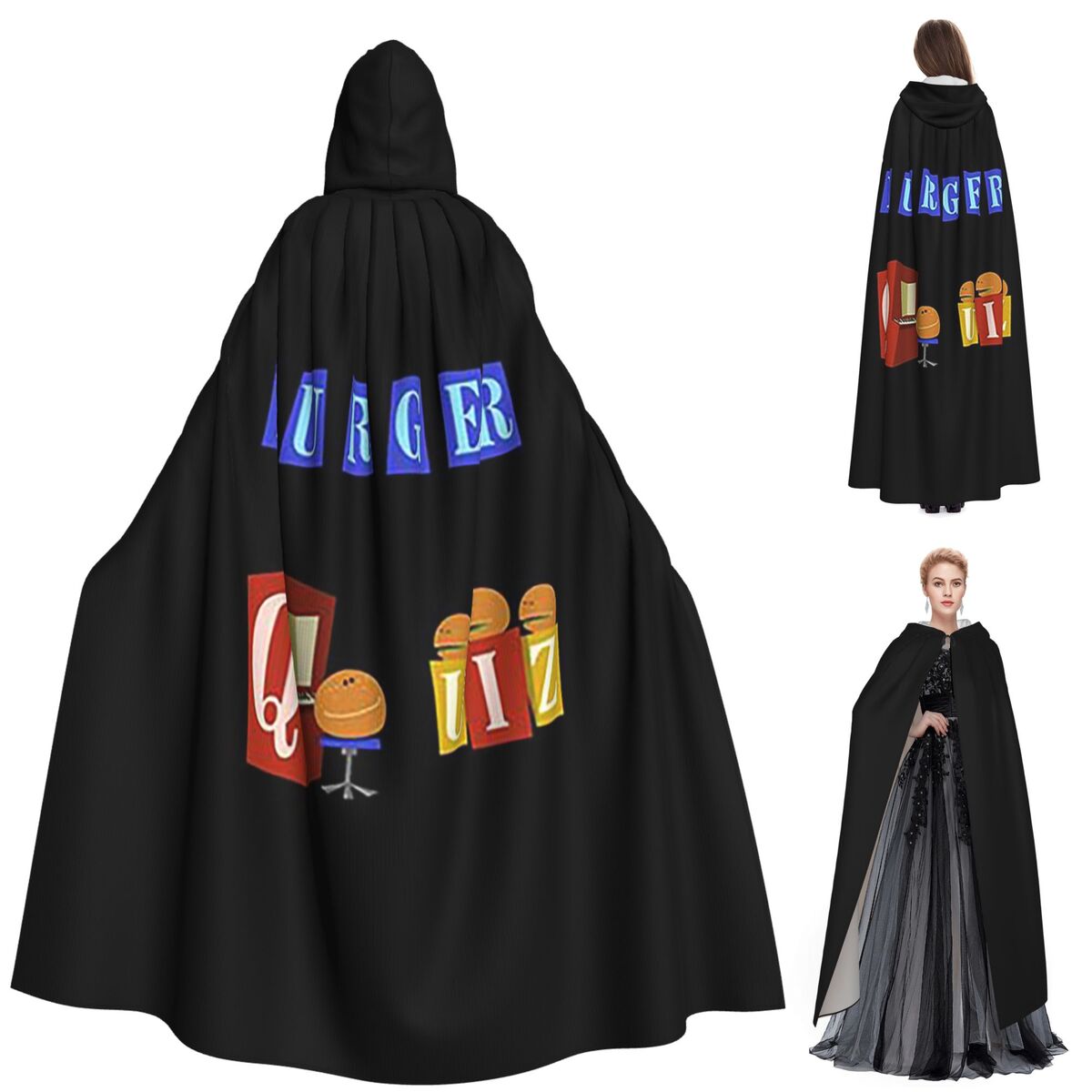 Burger Quiz-capa larga con cap - Anime Cosplay Quiz reseña y precio