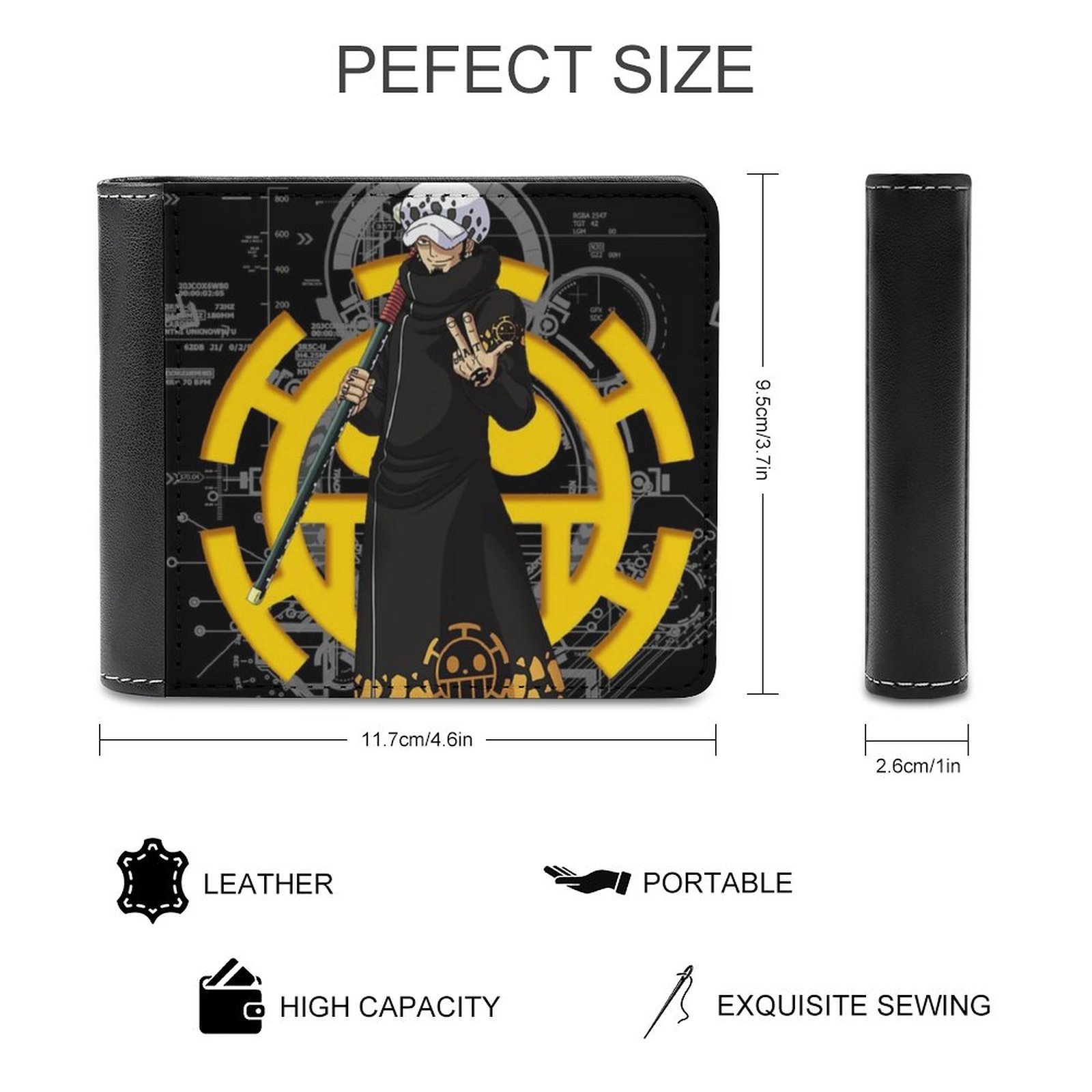 Cartera Trafalgar Law para hom - Death Note Replica reseña y precio